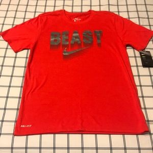 New Nike “Beast” Tee Dri-Fit Athletic Cut Size M